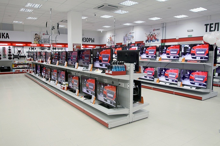 Огромный выбор телевизоров в новом магазине