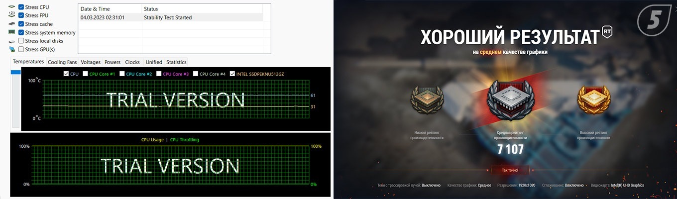 Производительность Asus vivobook 15