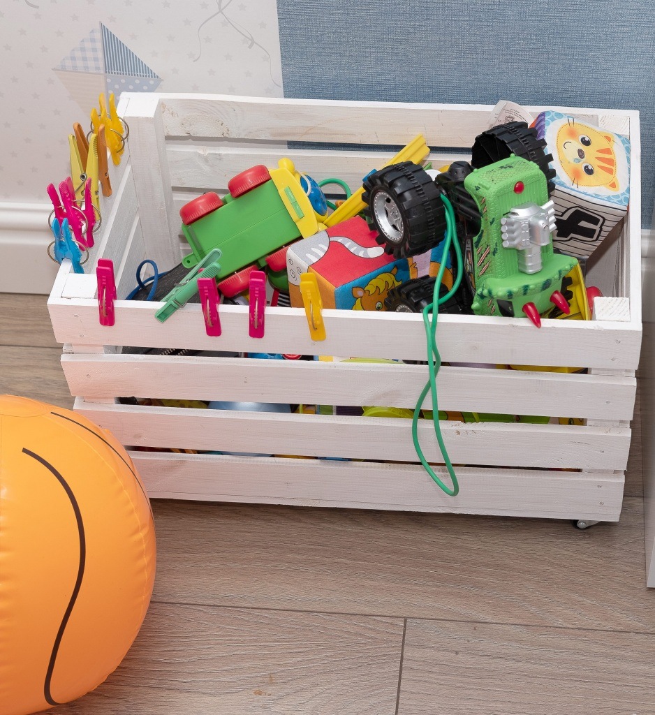 Деревянный ящик для хранения игрушек Деревянный ящик для хранения игрушек