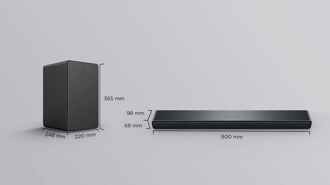 TCL P733W Габариты