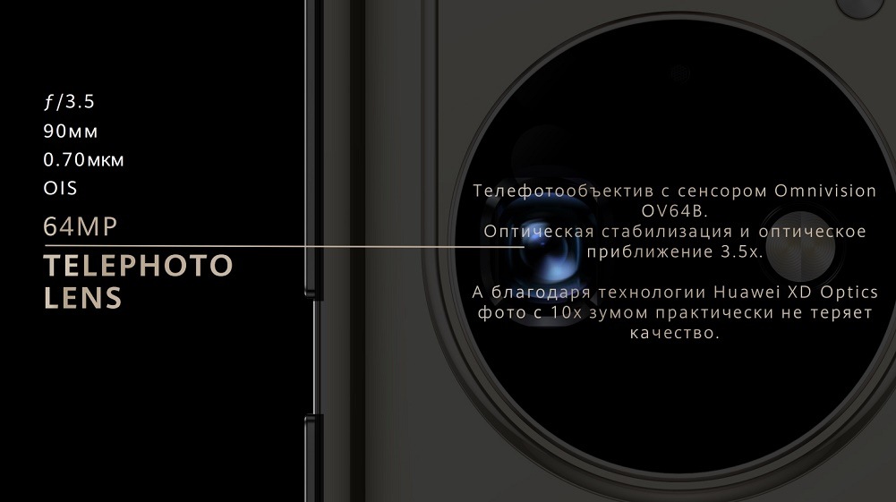 HUAWEI P50 Pro 60 MP telephoto lens
