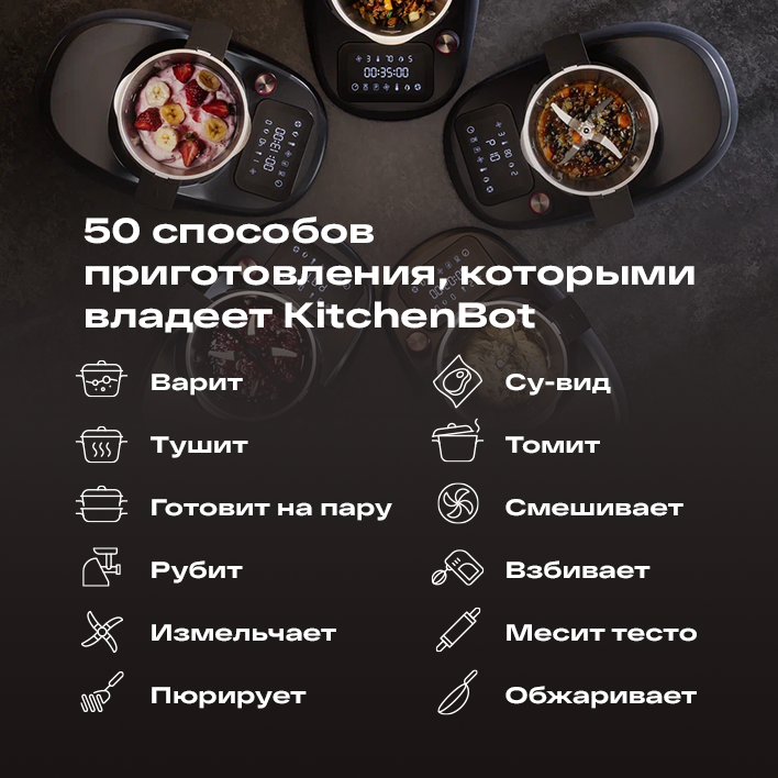 Кухонный робот Atvel KitchenBot M1 43201 50 способов приготовления