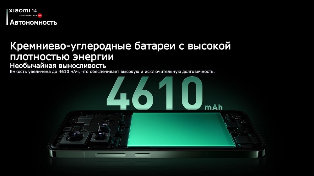 Xiaomi 14 12GB/512GB Black EU Автономность