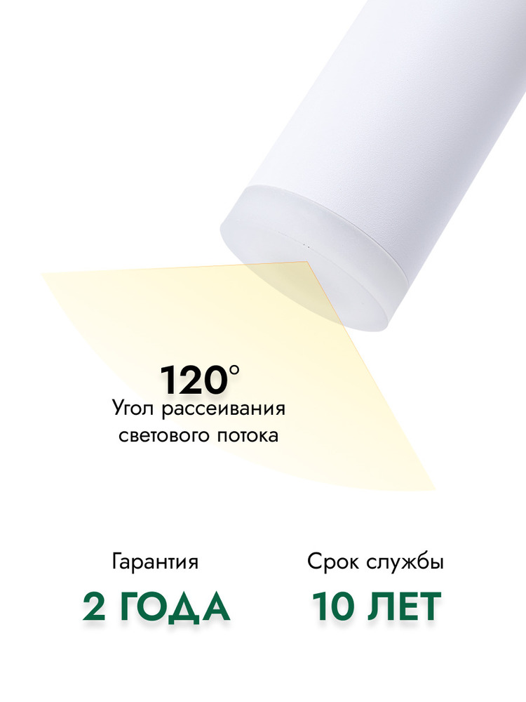 угол рассеивания 120