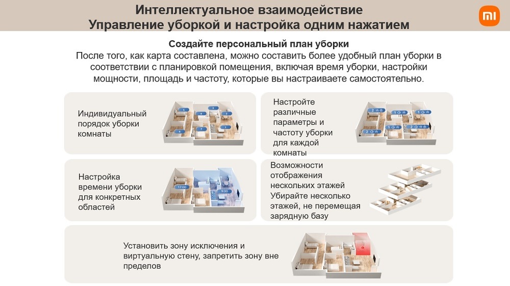 Управление уборкой и настройка одним нажатием