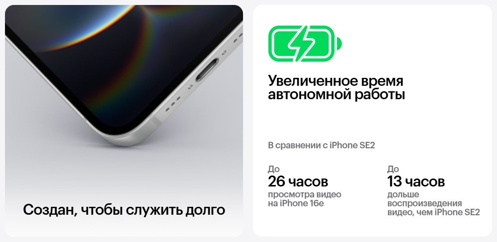 Увеличенное время автономной работы