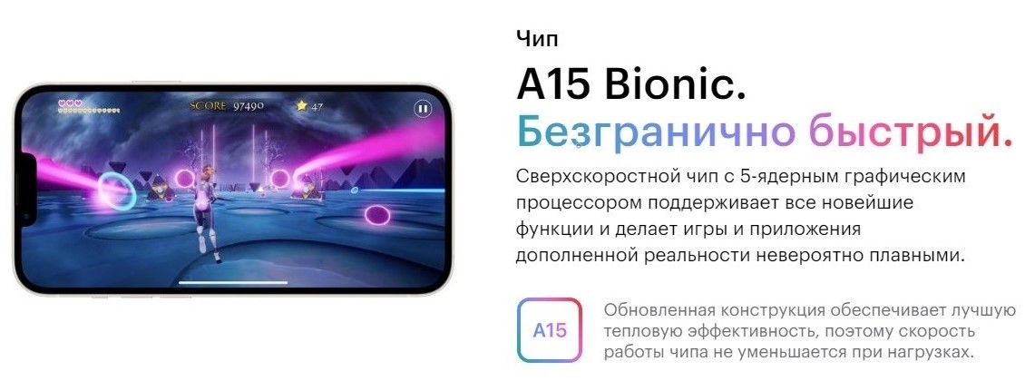 Apple iPhone 14 / 14 Plus Чип A15 Bionic