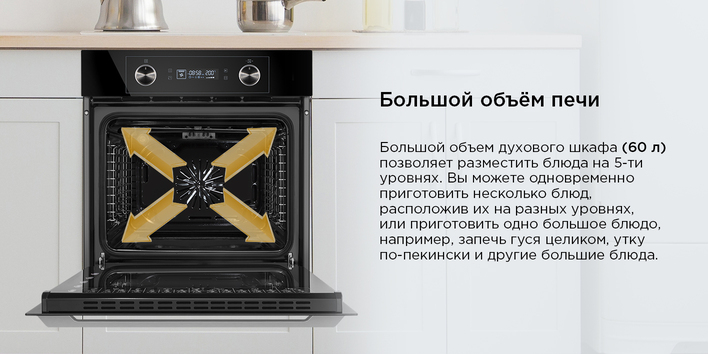 большой объем печи