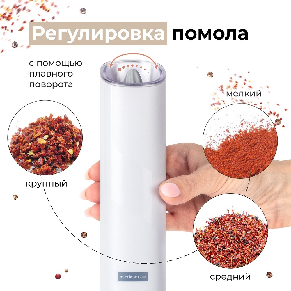 Makkua Spices series GBG-02 Регулировка помола