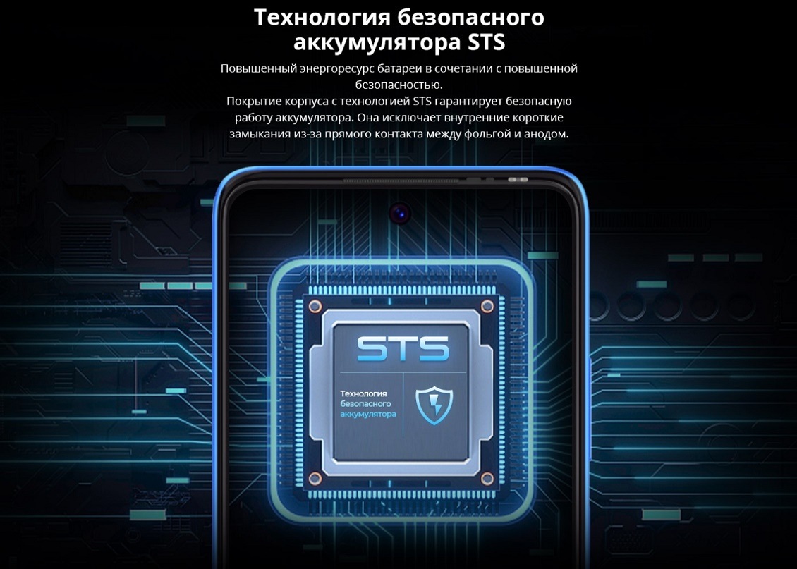 TECNO POVA Neo 2 Технология безопасного аккумулятора