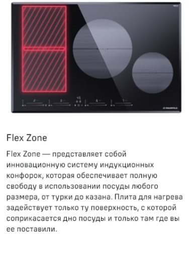 MAUNFELD CVI804SFBK LUX Функция Flex Zone