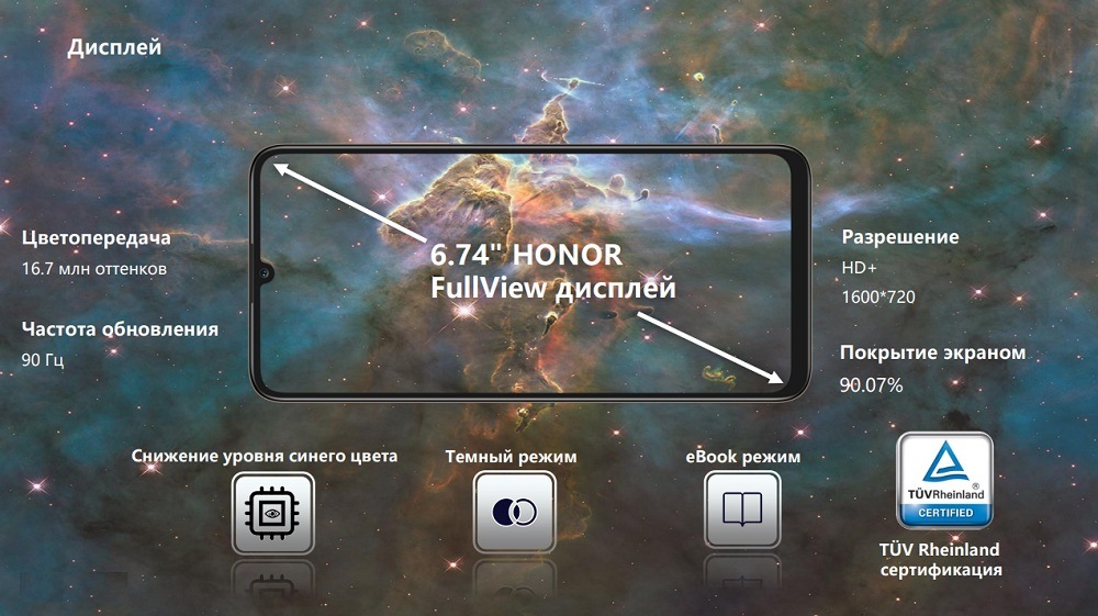 HONOR X7a Дисплей