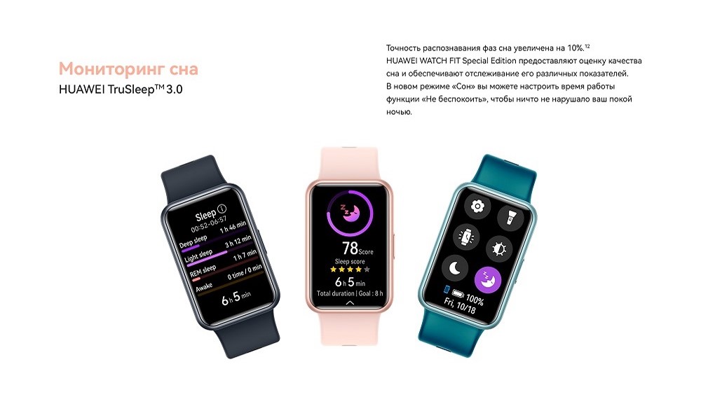 HUAWEI Watch Fit SE Мониторинг сна