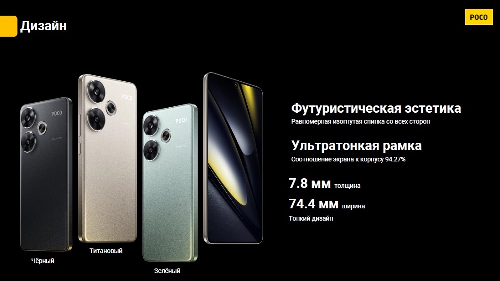 Смартфон POCO F6 Дизайн