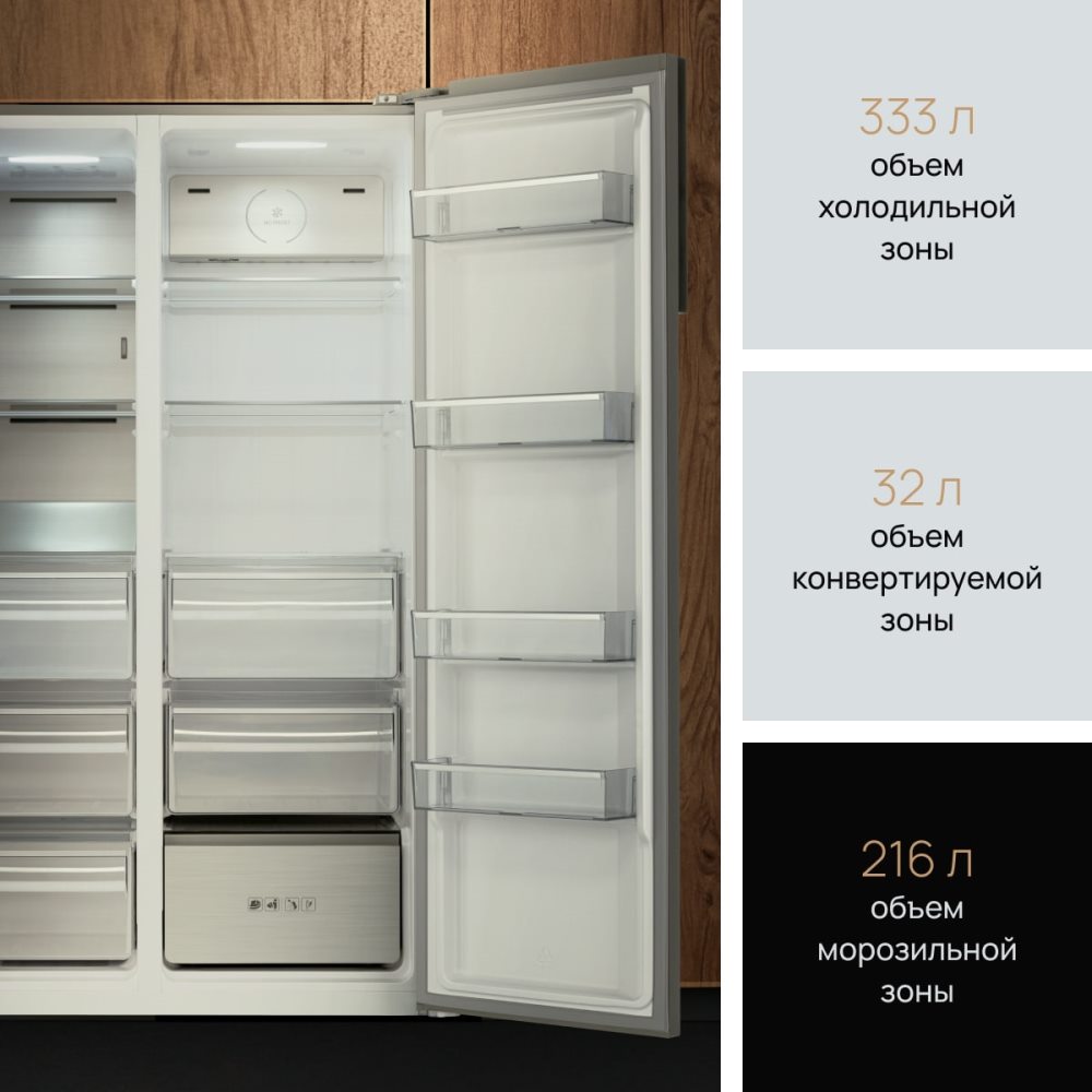 VARD VRS177NI Объем холодильнокй камеры 333 л