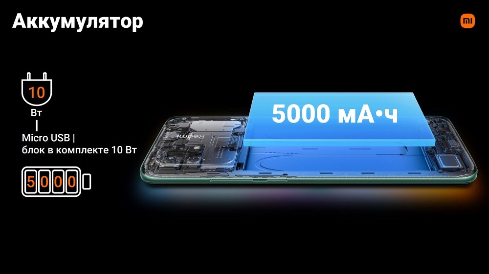 Redmi 10A Аккумулятор 5000 мА*ч