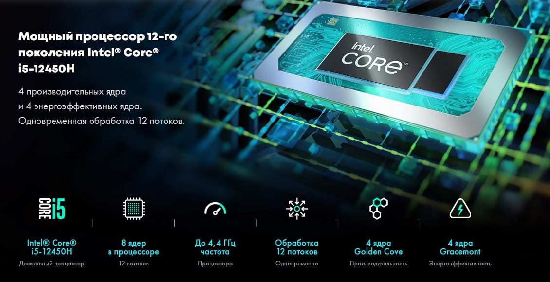 Thunderobot 911S Core D (JT009K00FRU) Мощный процессор 12-го поколения