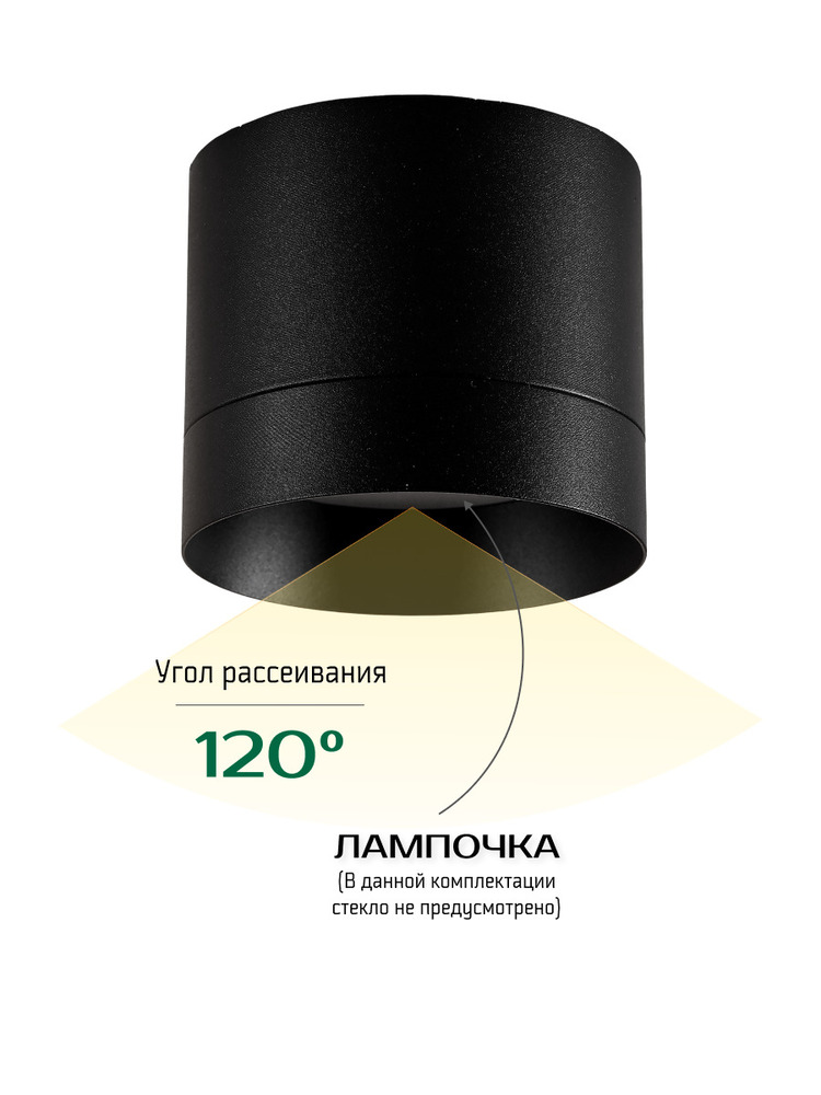 угол рассеивания 120