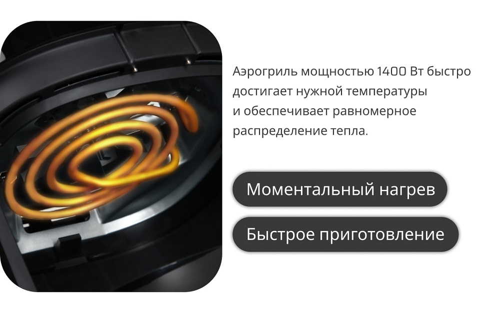 Аэрогриль RageX R202-000 мощность 1400 вт