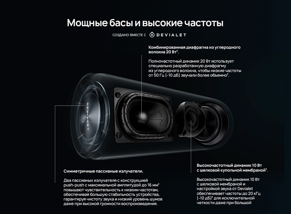 HUAWEI Sound Joy Мощные басы и высокие частоты