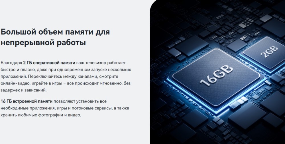 Viomi YMD65AHURUS1 Большой объем памяти