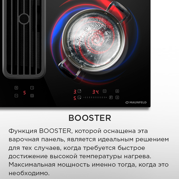 Варочная панель MAUNFELD AVSI804SBH booster