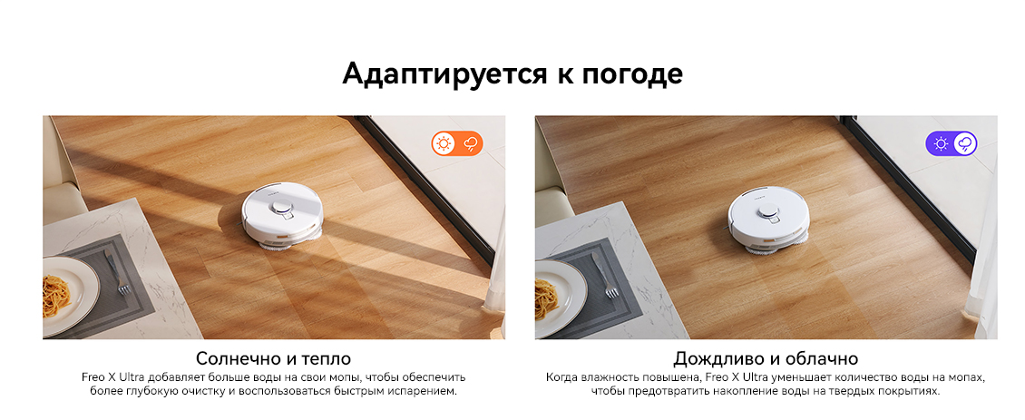 Narwal Freo X Ultra Адаптируется к погоде