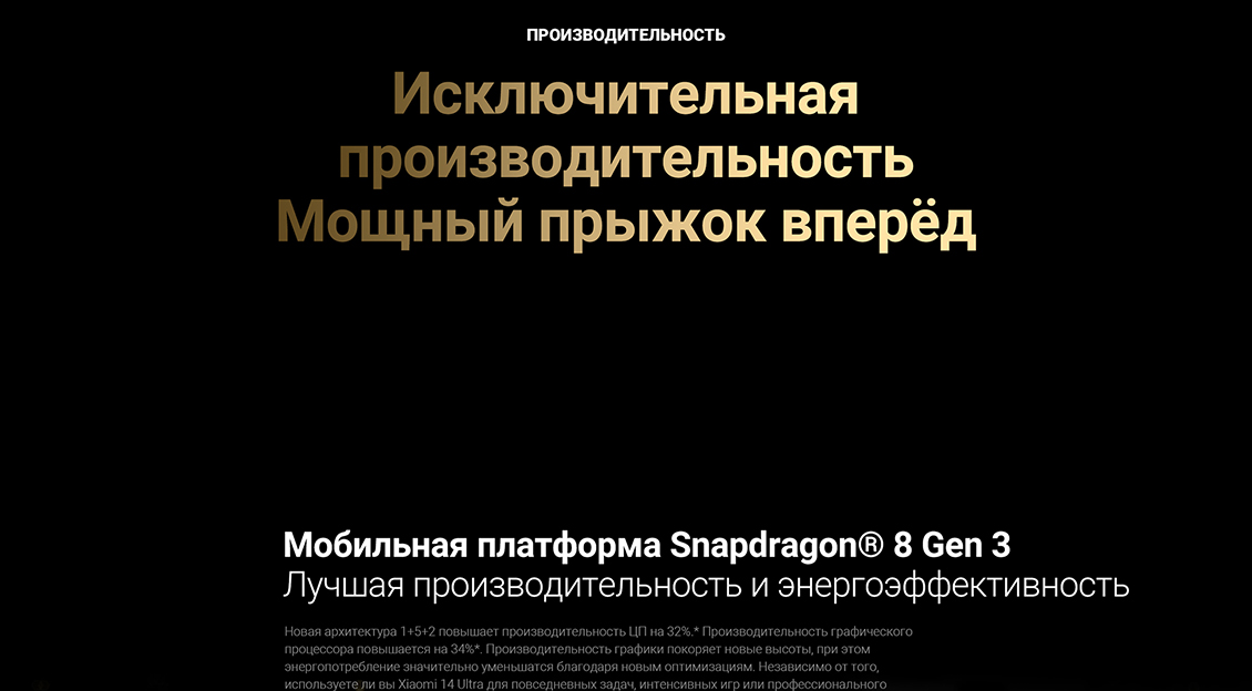 Xiaomi 14 Ultra Исключительная производительность