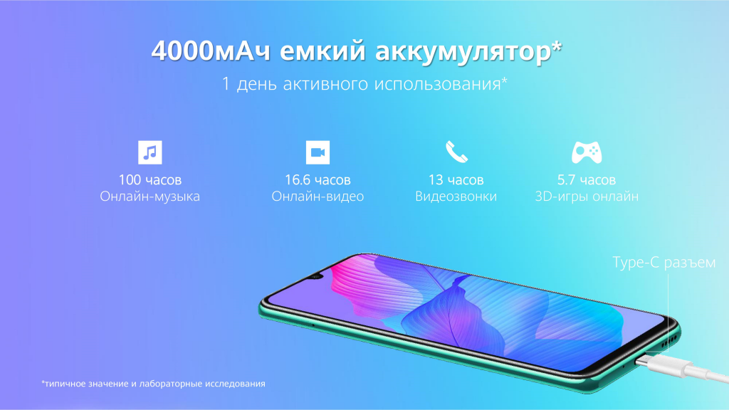Смартфон Huawei Y8p (AQM-LX1): аккумулятор