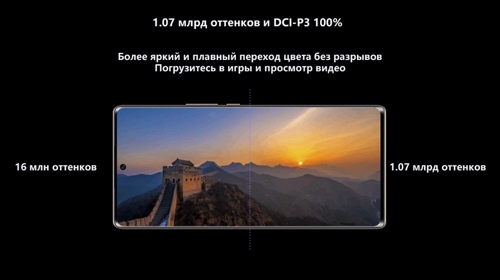 HONOR X9a 1.07 млрд оттенков и DCI-P3 100%