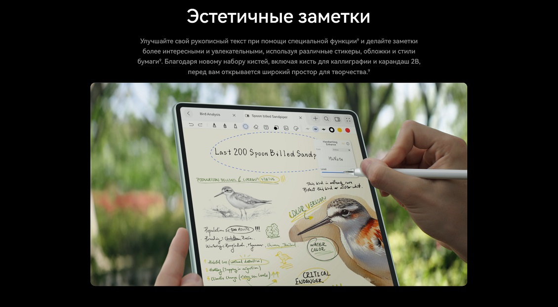 Huawei Matepad Pro 12.2 2025 Эстетичные заметки