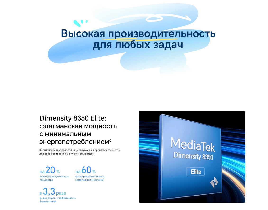 Планшет HONOR Pad V9 Wi-Fi 8GB/256GB высокая производительность для любых задач