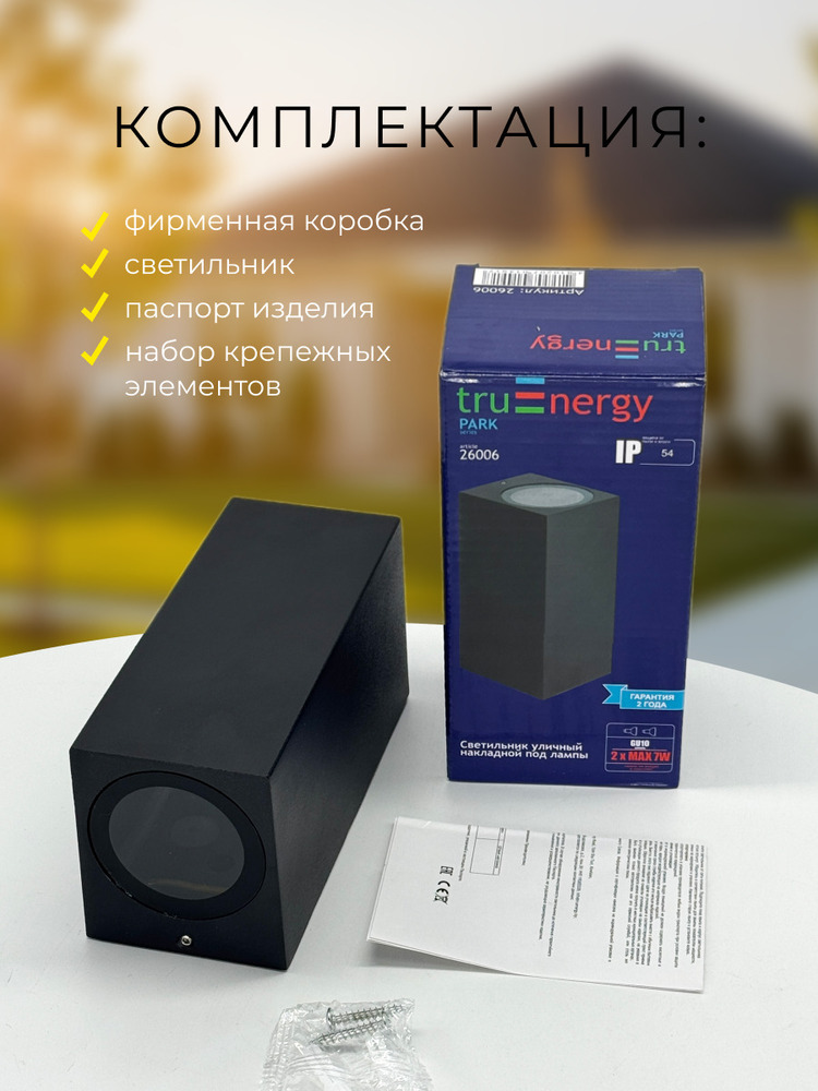 Фасадный светильник TruEnergy 26006 комплектация