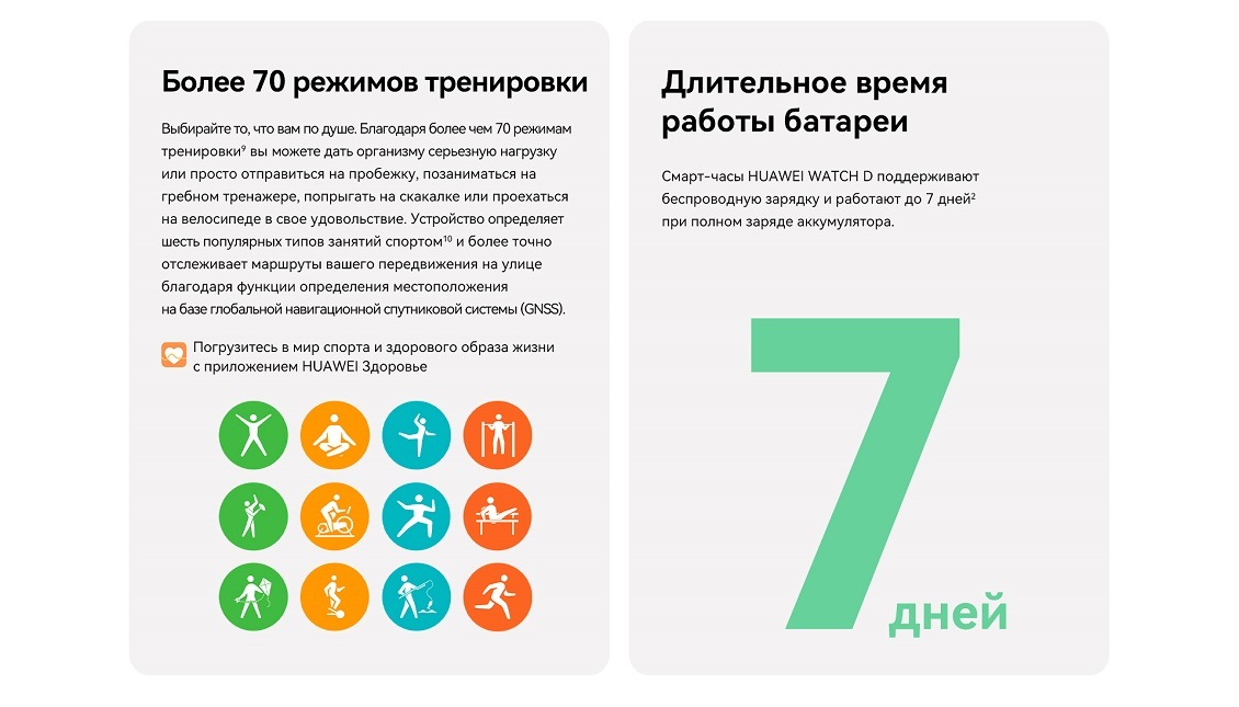 Более 70 режимов тренировки