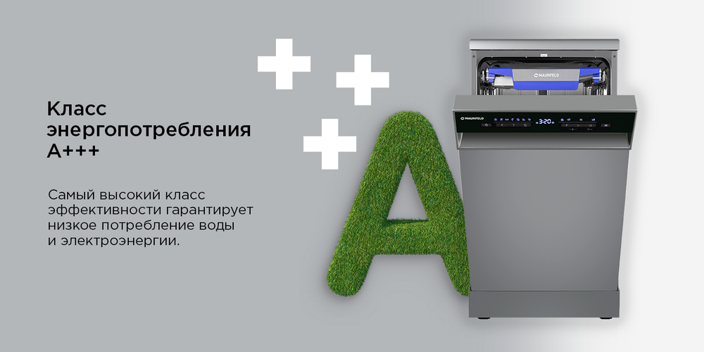 Посудомоечная машина MAUNFELD MWF45331S Inverter класс энергопотребления