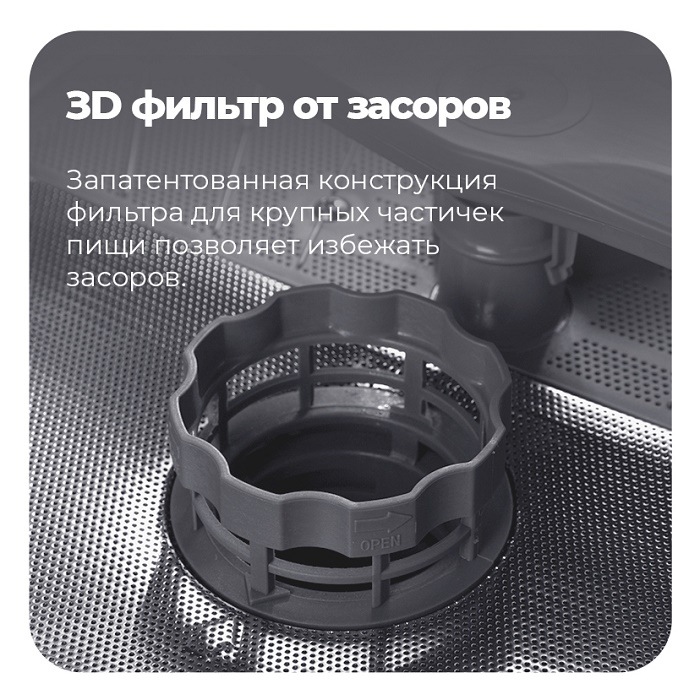 Посудомоечная машина MAUNFELD MLP-08PRO 3D фильтр от засоров
