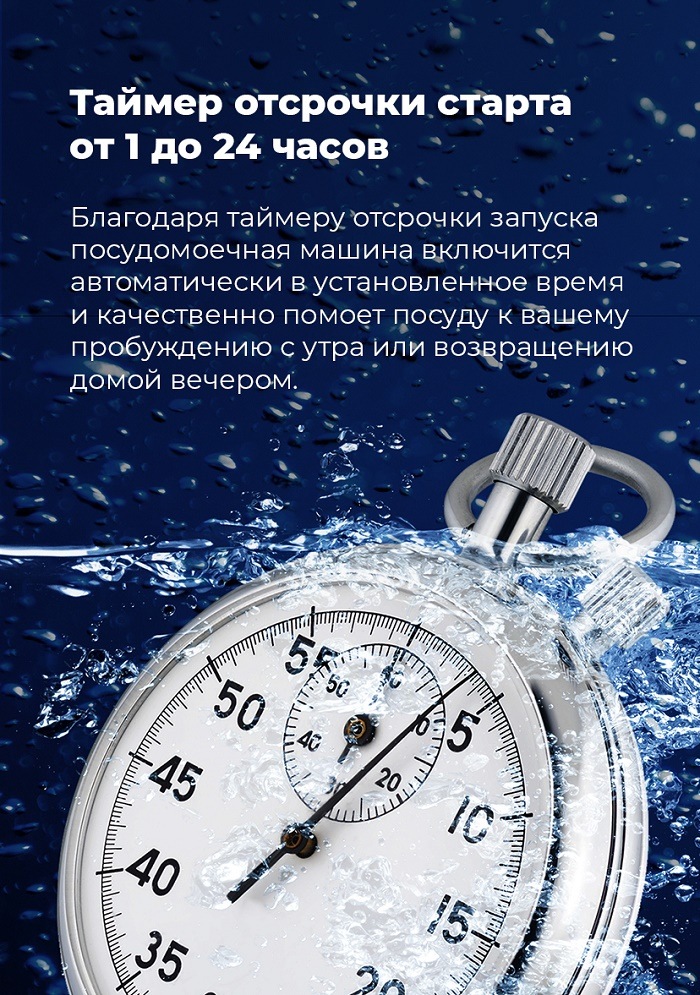 Посудомоечная машина MAUNFELD MWF08S Таймер отсрочки старта