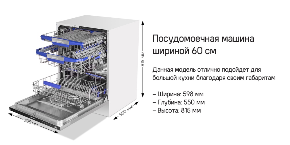 MAUNFELD MLP-12IMROI Посудомоечная машина шириной 60 см