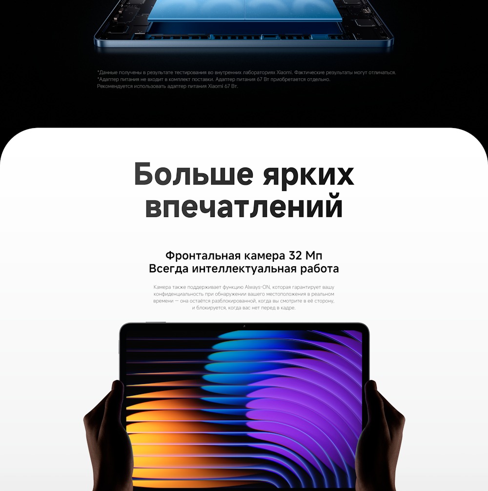 Xiaomi Pad 7 Pro Фронтальная камера
