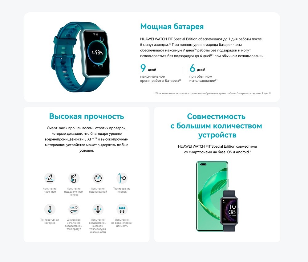 HUAWEI Watch Fit SE Мощная батарея