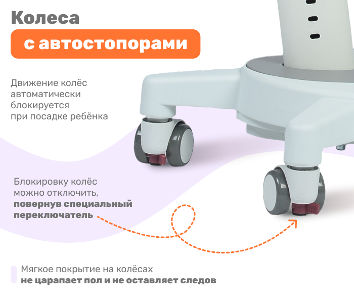 Детское кресло YOKA YC-5 Sally (серый) автостопоры