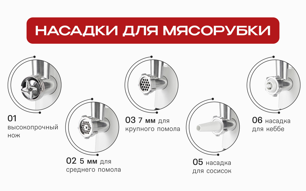 R803-100 насадки для мясорубки