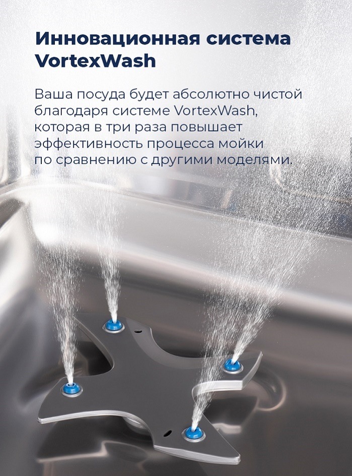 Посудомоечная машина MAUNFELD MLP-12IMR Инновационная система VortexWash