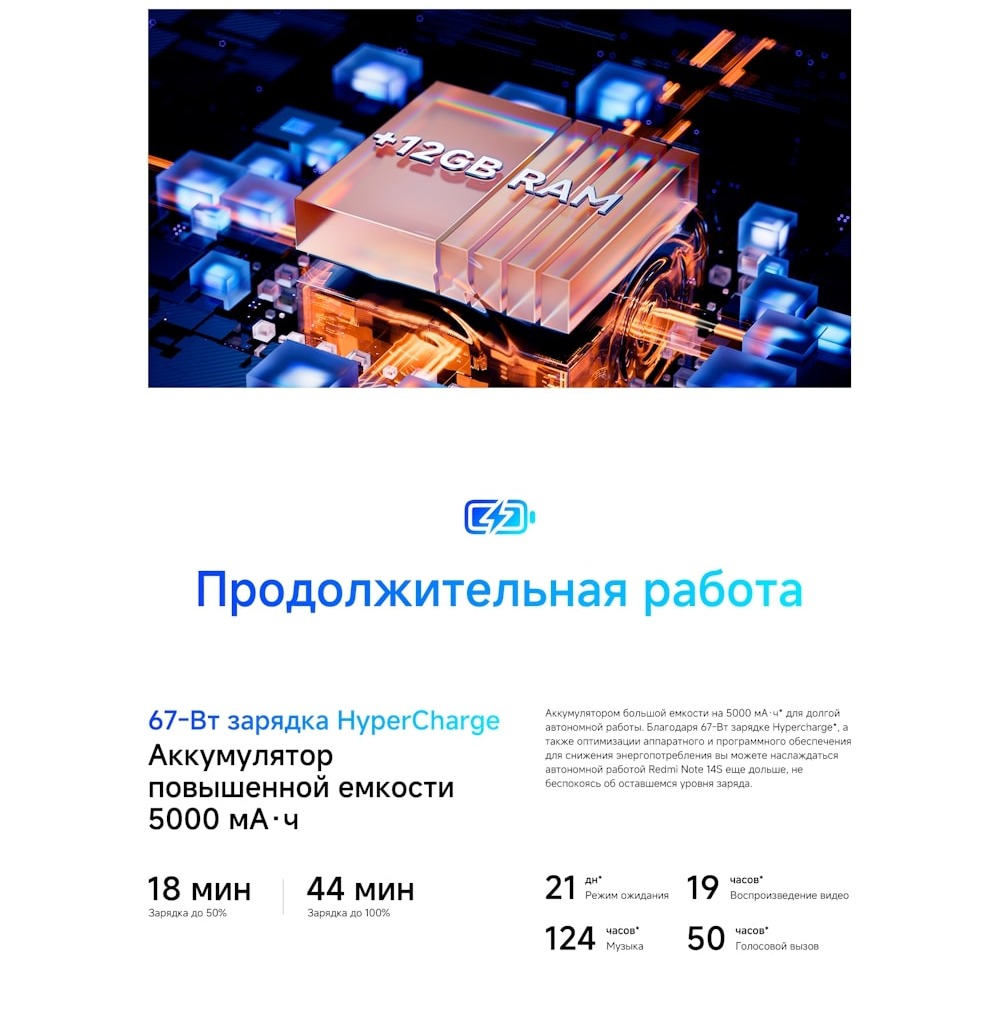 Продолжительная работа