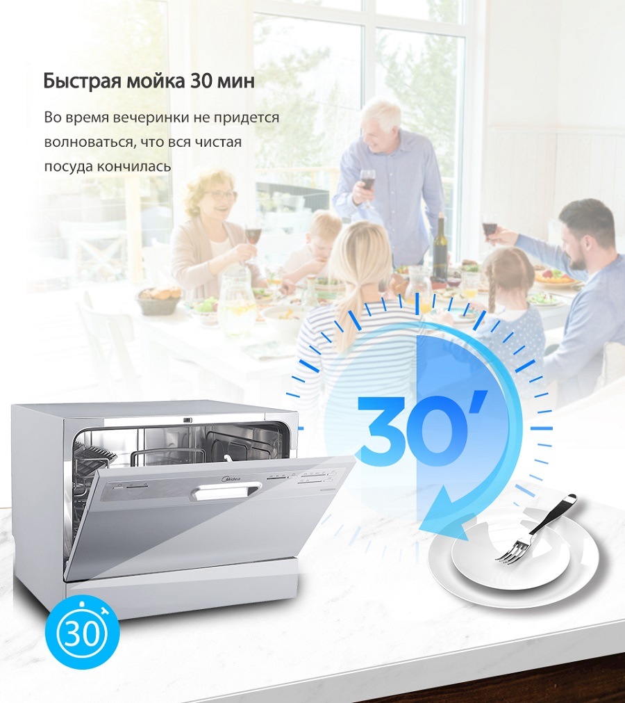 Midea MCFD55200S Быстрая мойка