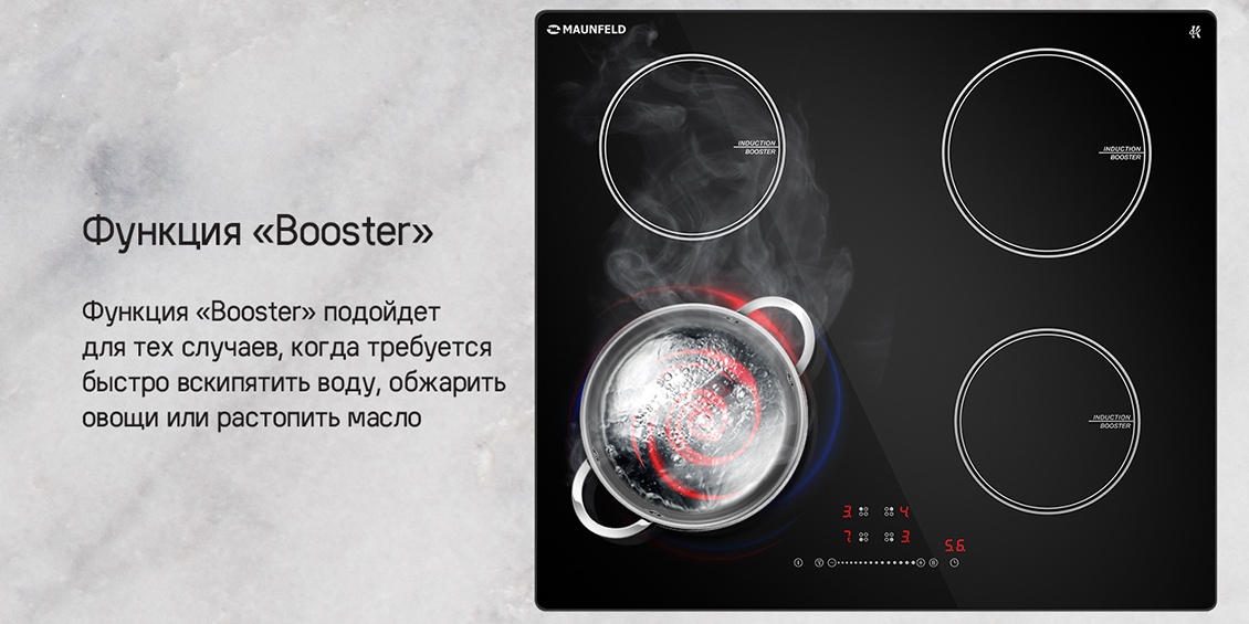 MAUNFELD CVI594STBK Функция Booster