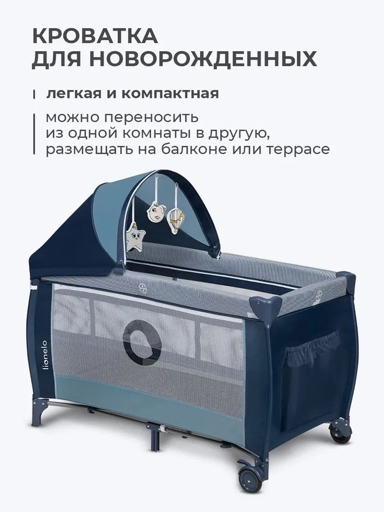 Lionelo Sven Plus (Blue Navy) Для новорожденных