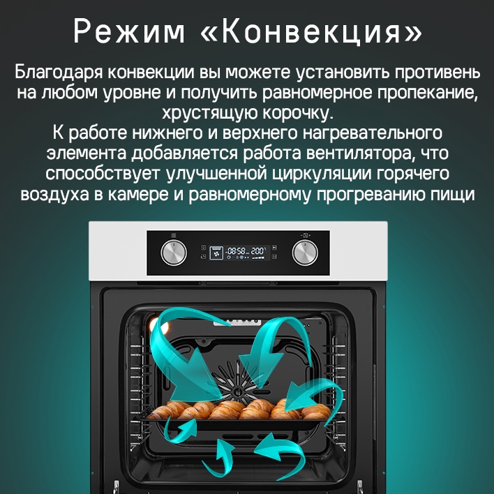 MAUNFELD AEOH6062B Режим "Конвекция"