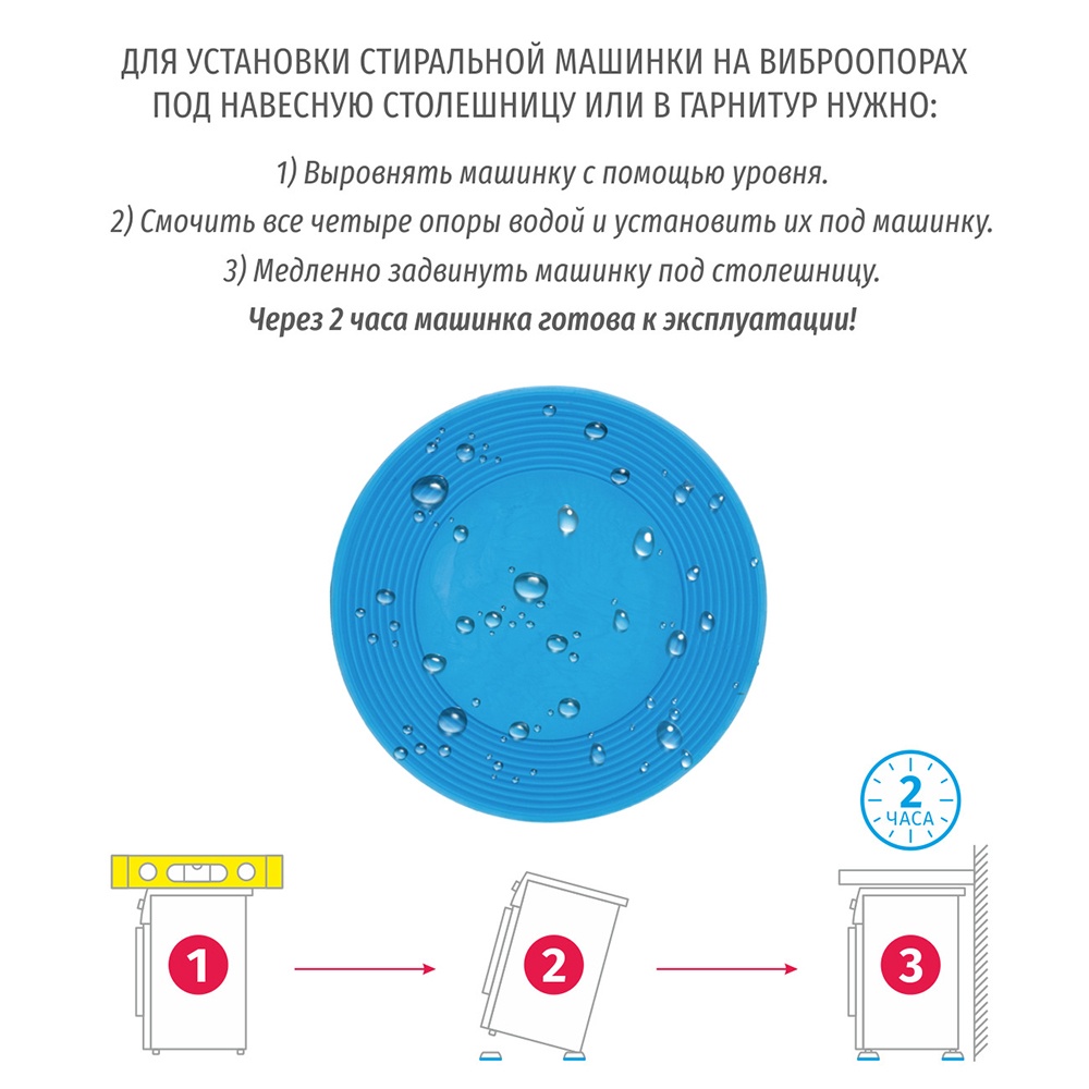 WiMAX AVS-WMP-2 Для установки стиральной машинки на виброопорах