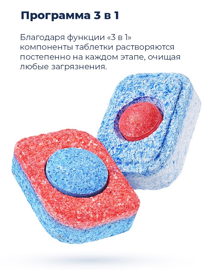 Посудомоечная машина MAUNFELD MWF08B Программа 3 в 1